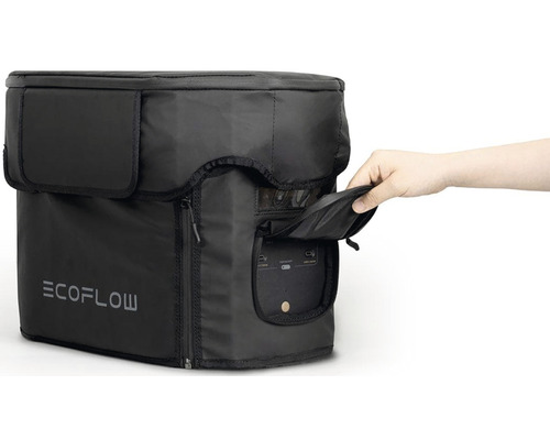 Prenosná taška EcoFlow pre napájaciu stanicu s otvoreným zipsom
