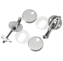 Upevňovacia súprava pre záchodové sedadlá z kovu so skrutkami, podložkami a krytkami