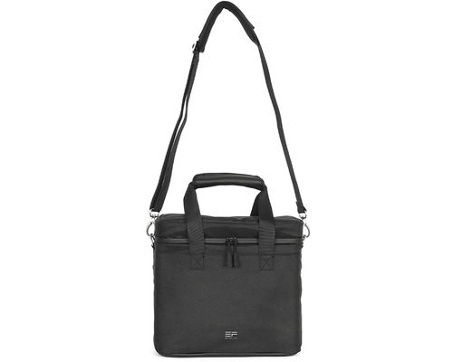 Čierna chladiaca taška s ramenným popruhom a rúčkou