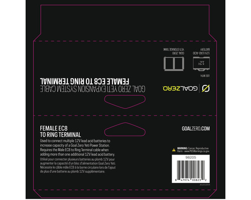 Rozširujúci systémový kábel Goal Zero Yeti Female EC8 na kruhovú koncovku