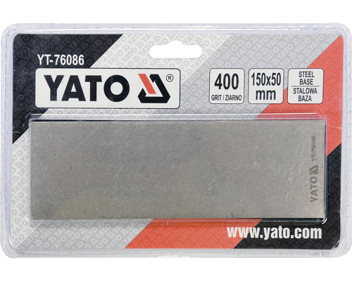Brúsny kameň Yato s oceľovou základňou, zrnitosť 400, rozmery 150 x 50 milimetrov