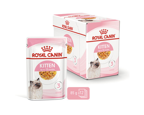 Krmivo pre mačatá Royal Canin Kitten, vhodné pre mačky do 12 mesiacov, balenie 12 kusov