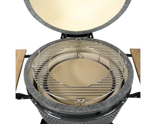 Keramický gril s grilovacím roštom a deflektorovým kameňom