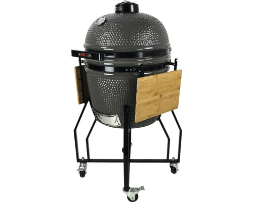 Keramický gril na kolieskach s policami