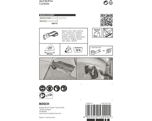 Bosch AVZ 90 RT4 Carbide brúsny list, podrobnosti o produkte