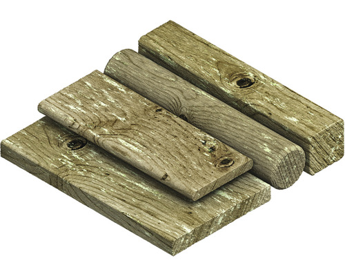 Drevené dlaždice v rôznych tvaroch