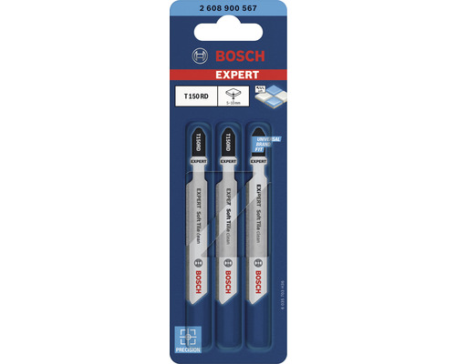 Sada pílových listov Bosch Expert na mäkké dlaždice, T150 RD, 3 kusy