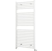 Radiátor na uteráky s mnohými vodorovnými vykurovacími rúrkami.