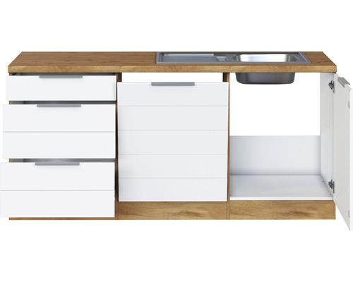 Kuchynská linka s drezom, zásuvkami a skrinkou