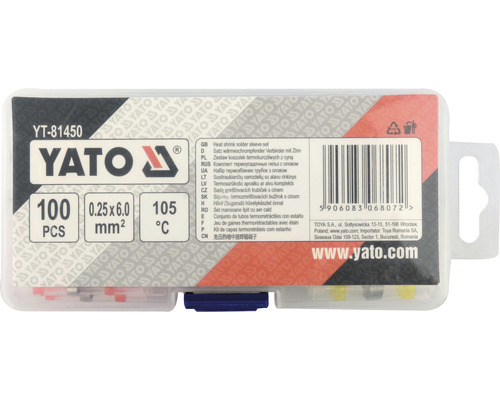 Sada zmršťovacích spojok s cínom Yato, 100 kusov