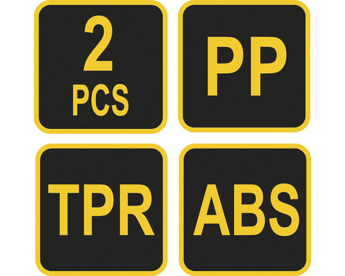 Informácie o materiáli: 2 kusy, PP, TPR, ABS