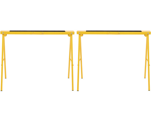 Dve žlté oceľové kozy.