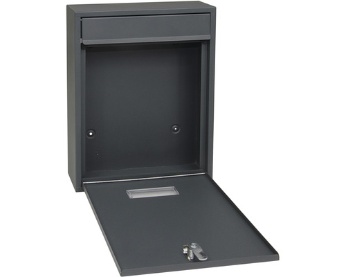 Otvorená kovová nástenná poštová schránka