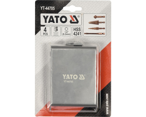 Sada stupňovitých vrtákov Yato so 4 kusmi v blistrovom balení