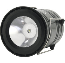 Čierna LED lampa s kovovým držiakom