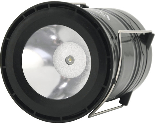 Čierna LED lampa s kovovým držiakom