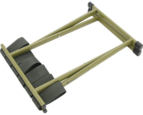 Skladací kovový stojan na palivové drevo s textilnými popruhmi