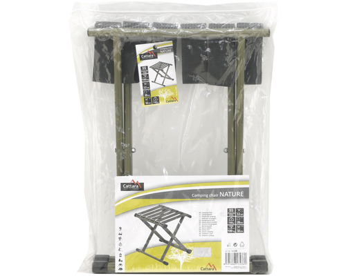 Skladacia kempingová stolička v priehľadnom vrecku