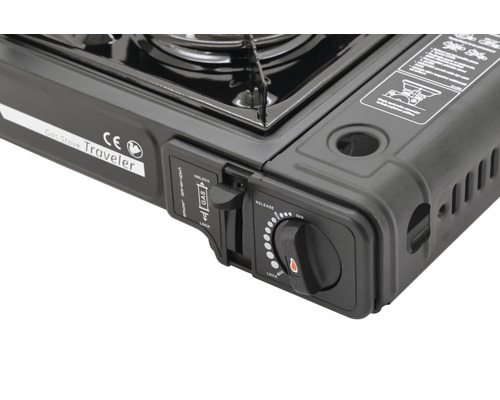 Detail plynového sporáka s ovládacími prvkami