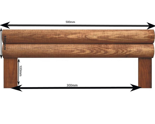 Drevený plotový prvok s rozmermi 500 mm šírka a 300 mm výška