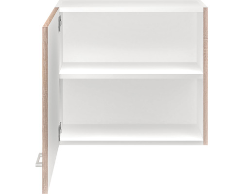 Otvorená nástenná skrinka s dvomi policami