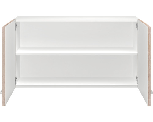 Otvorená nástenná skrinka s dvoma policami