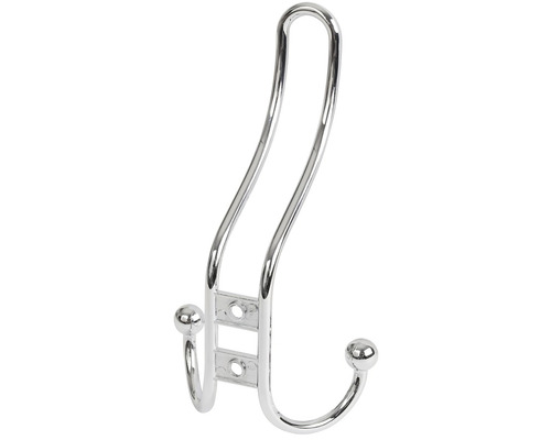 Kovový vešiak na oblečenie s dvoma háčikmi
