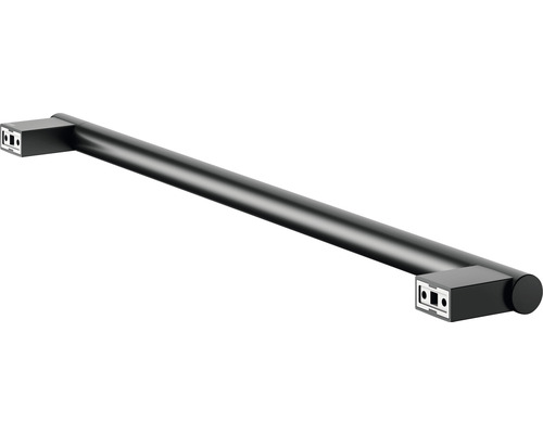 Čierny držiak na uteráky na montáž na stenu