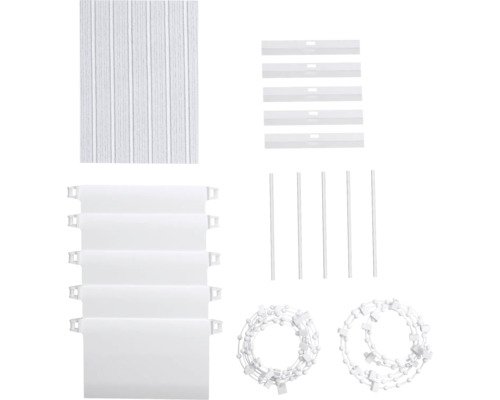 Náhradné diely pre žalúzie, vrátane lamiel, ovládacích tyčí a ovládacích šnúr