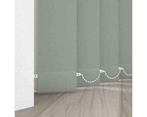 Sivé lamelové závesy s ovládacou šnúrou