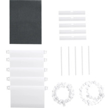 Komponenty pre rolety: látka, zaťažovacie tyče, reťaze, držiaky lamiel