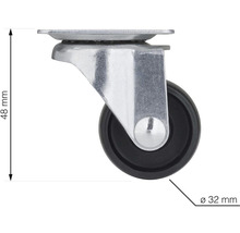 Nábytkové koliesko Ø 32 mm
