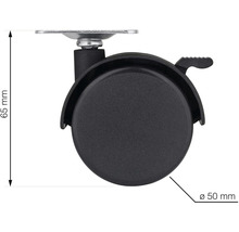 Nábytkové koliesko s brzdou dvojité Ø 50 mm