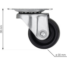 Nábytkové koliesko Ø 30 mm