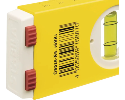 Detailný pohľad na vodováhu s libelou