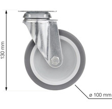 Nábytkové koliesko s doskou Ø 100 mm