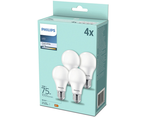 LED žiarovka Philips, E27, 10 W, balenie 4 kusov