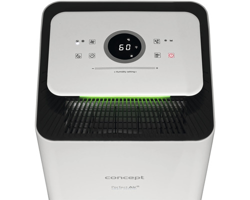 Odhčovač vzduchu s digitálnym displejom a dotykovým ovládacím panelom