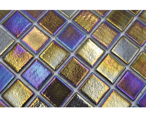 Štvorcové mozaikové dlaždice zo skla