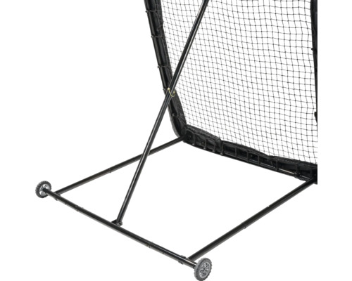 Čierna baseballová tréningová sieť s kolieskami