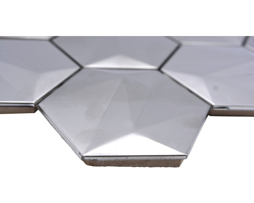 Šesťhranná mozaiková dlaždica z kovu