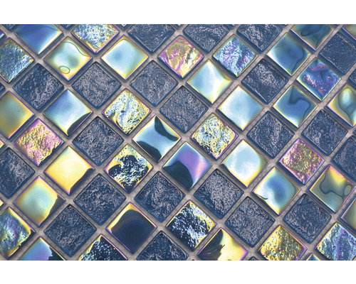 Mozaikové dlaždice so skleneným efektom, štvorcovo usporiadané