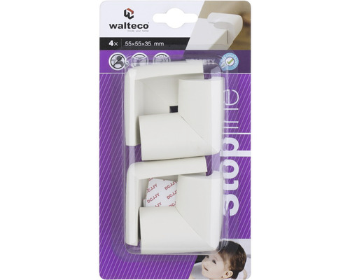 Walteco Ochrana rohov, 4 kusy, 55x55x35 mm, na ochranu pred nárazmi do ostrých rohov