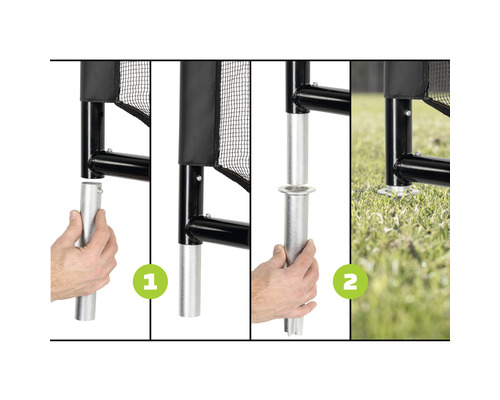 Návod na inštaláciu čiernej futbalovej bránky so sieťou