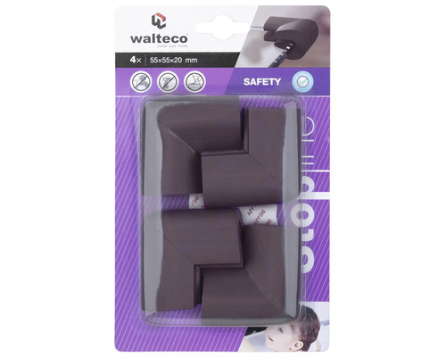 Walteco ochrana rohov, balenie po štyroch kusoch, 55x55x20 milimetrov, pre bezpečnosť