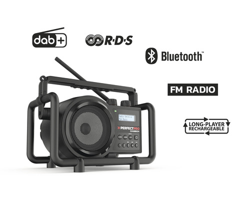 Staveniskové rádio s funkciami DAB Plus, RDS, Bluetooth a FM rádia
