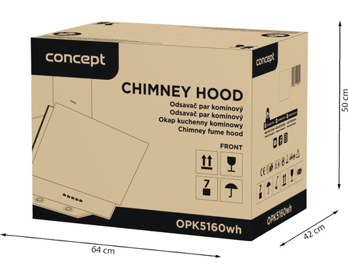 Balenie komínovej digestora Concept