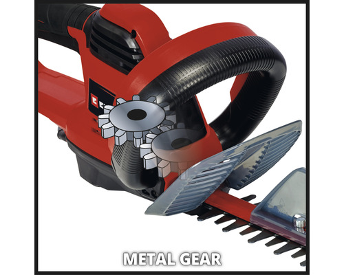 Detailný pohľad na kovové ozubené kolesá nožníc na živý plot