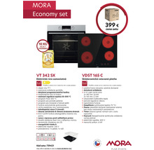 Sada Mora Economy s elektrickou rúrou, sklokeramickou varnou doskou a balením múky.