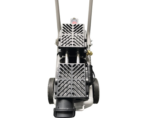 Dvojvalcový kompresor s manometrom a ochrannými mriežkami